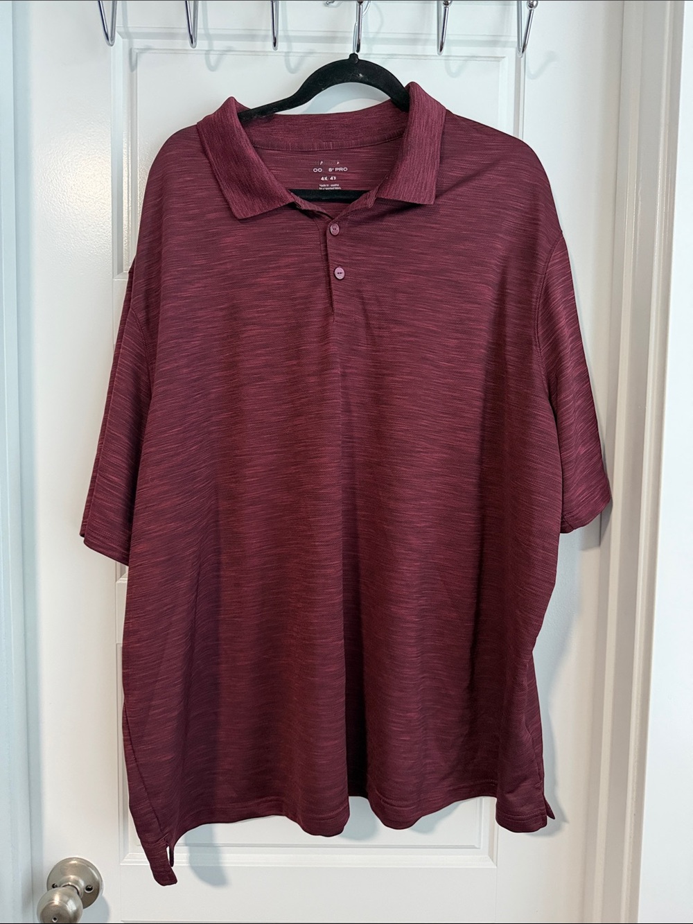 Haggar Men's Polo - Heathered Burgundy